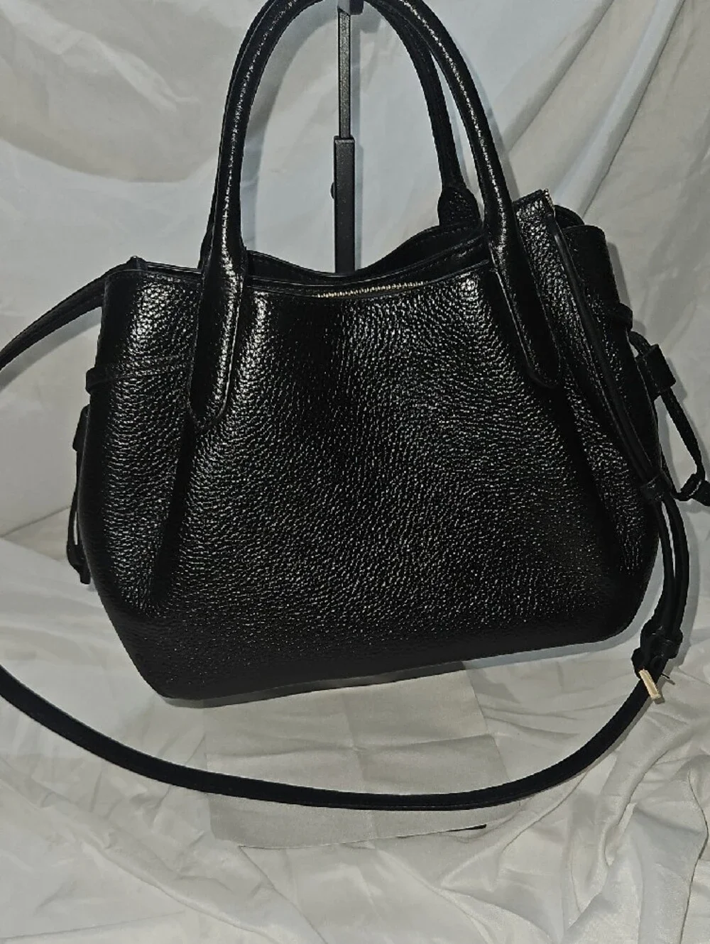 kate spade Black Pebbled Leather Small Dumpling Shoulder Bag